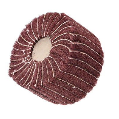 Harfington 6mm Shank Mounted Flap Wheels Buffing Polishing Wheels Red 2pcs