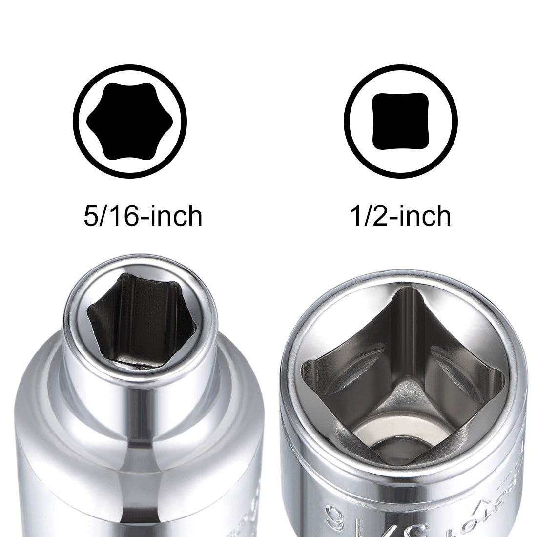 Harfington Square Drive 6-Point Shallow Socket, Cr-V