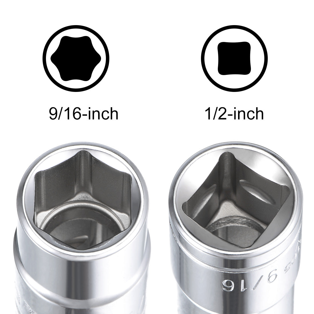 Harfington Square Drive 6-Point Shallow Socket, Cr-V