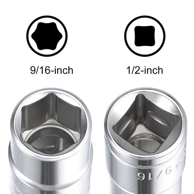 Harfington Square Drive 6-Point Shallow Socket SAE, Cr-V