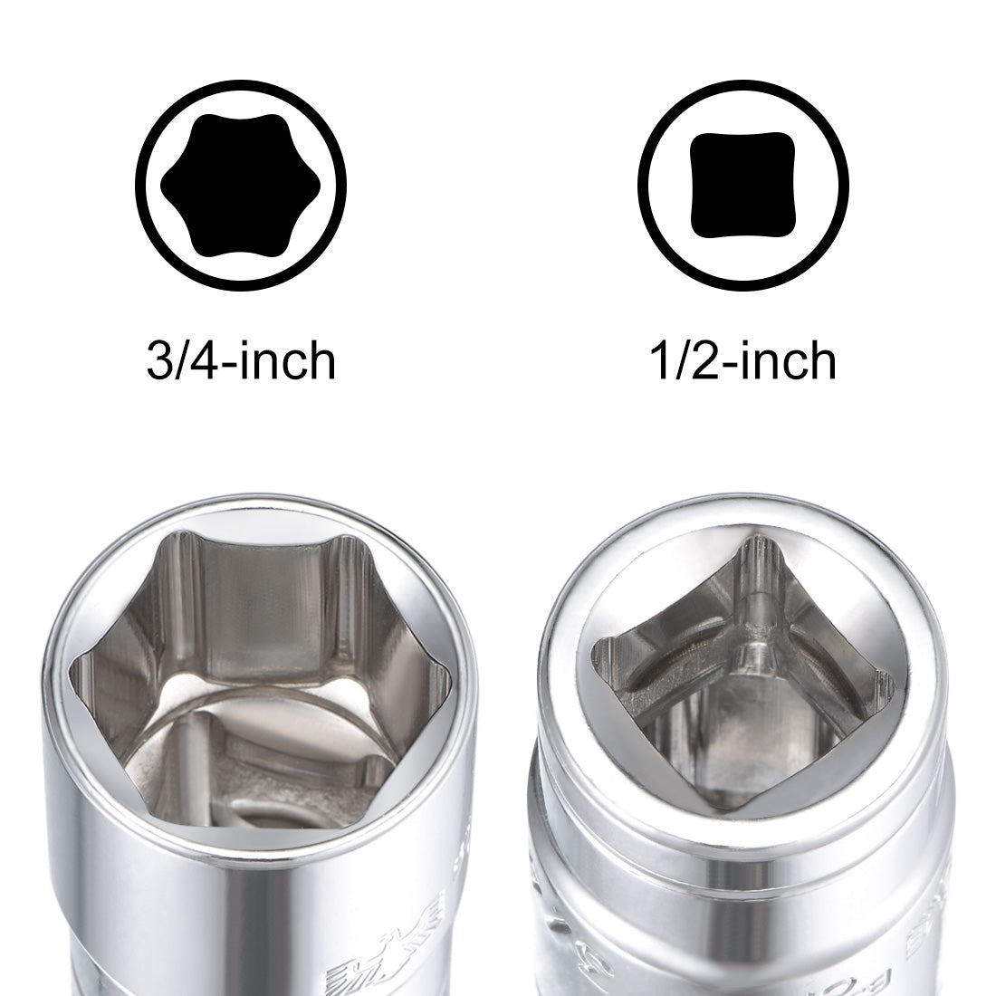 Harfington Square Drive 6-Point Shallow Socket SAE, Cr-V