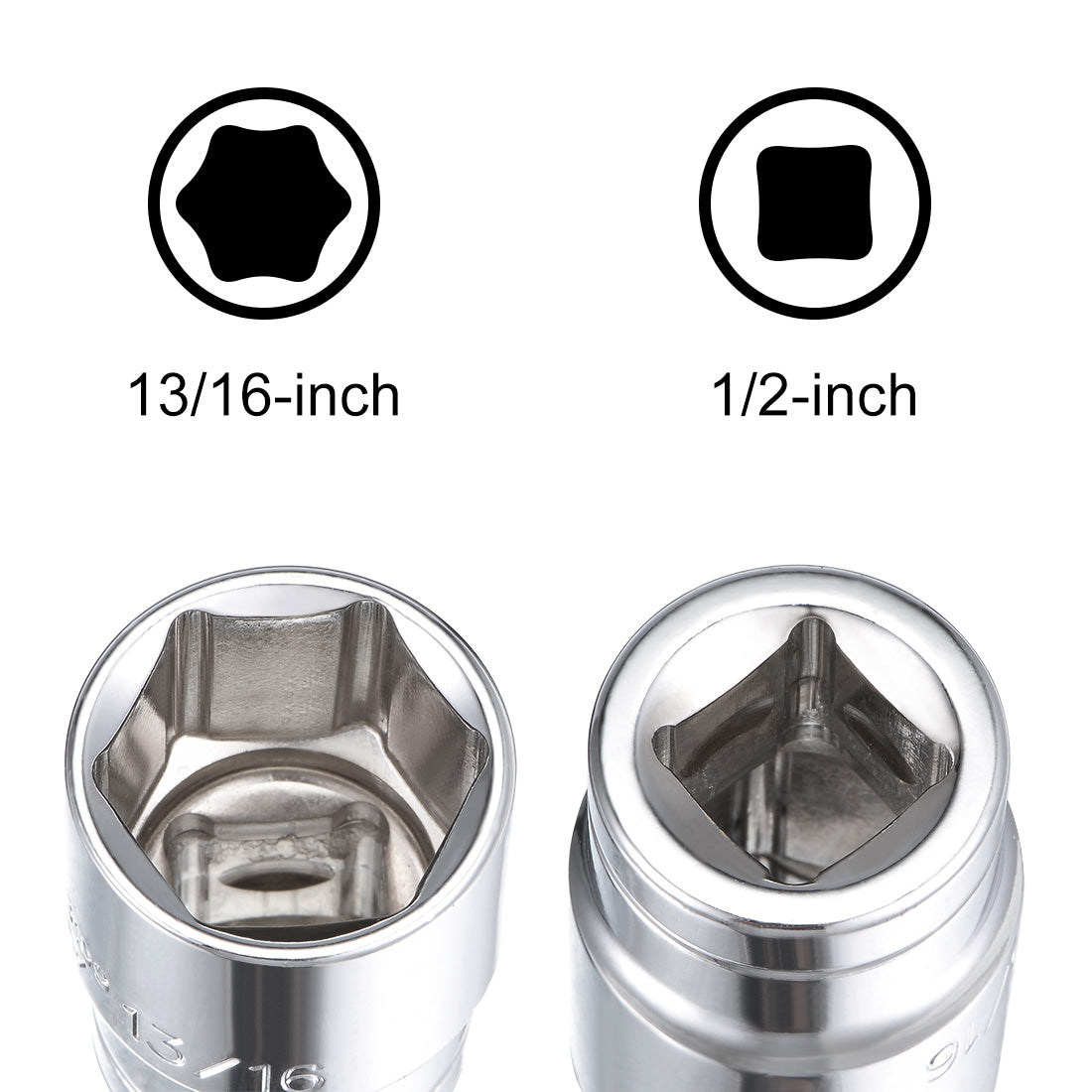 Harfington Square Drive 6-Point Shallow Socket, Cr-V