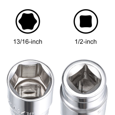 Harfington Square Drive 6-Point Shallow Socket, Cr-V