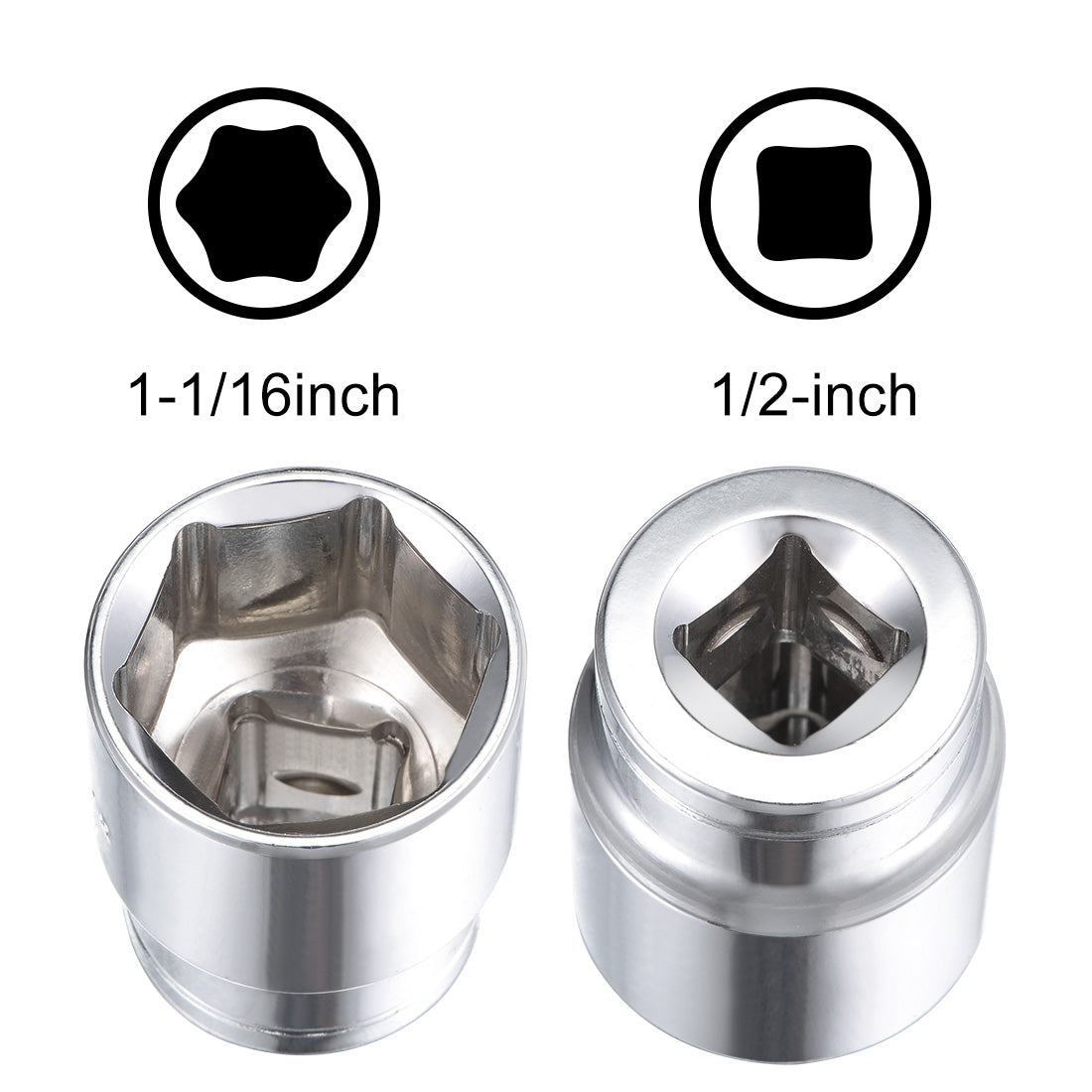 Harfington Square Drive 6-Point Shallow Socket, Cr-V