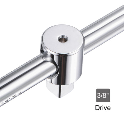 Harfington 2 Pcs 3/8" Drive Sliding Wrench Breaker Bar T-Handle Socket Hand Tool