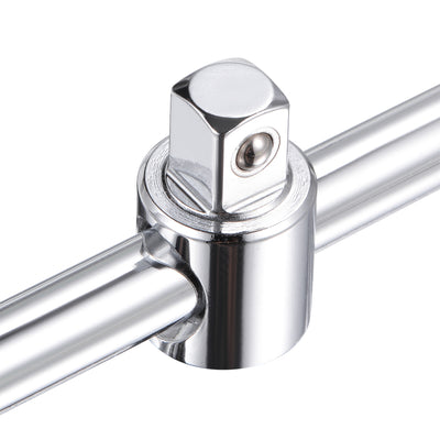 Harfington 2 Pcs 3/8" Drive Sliding Wrench Breaker Bar T-Handle Socket Hand Tool