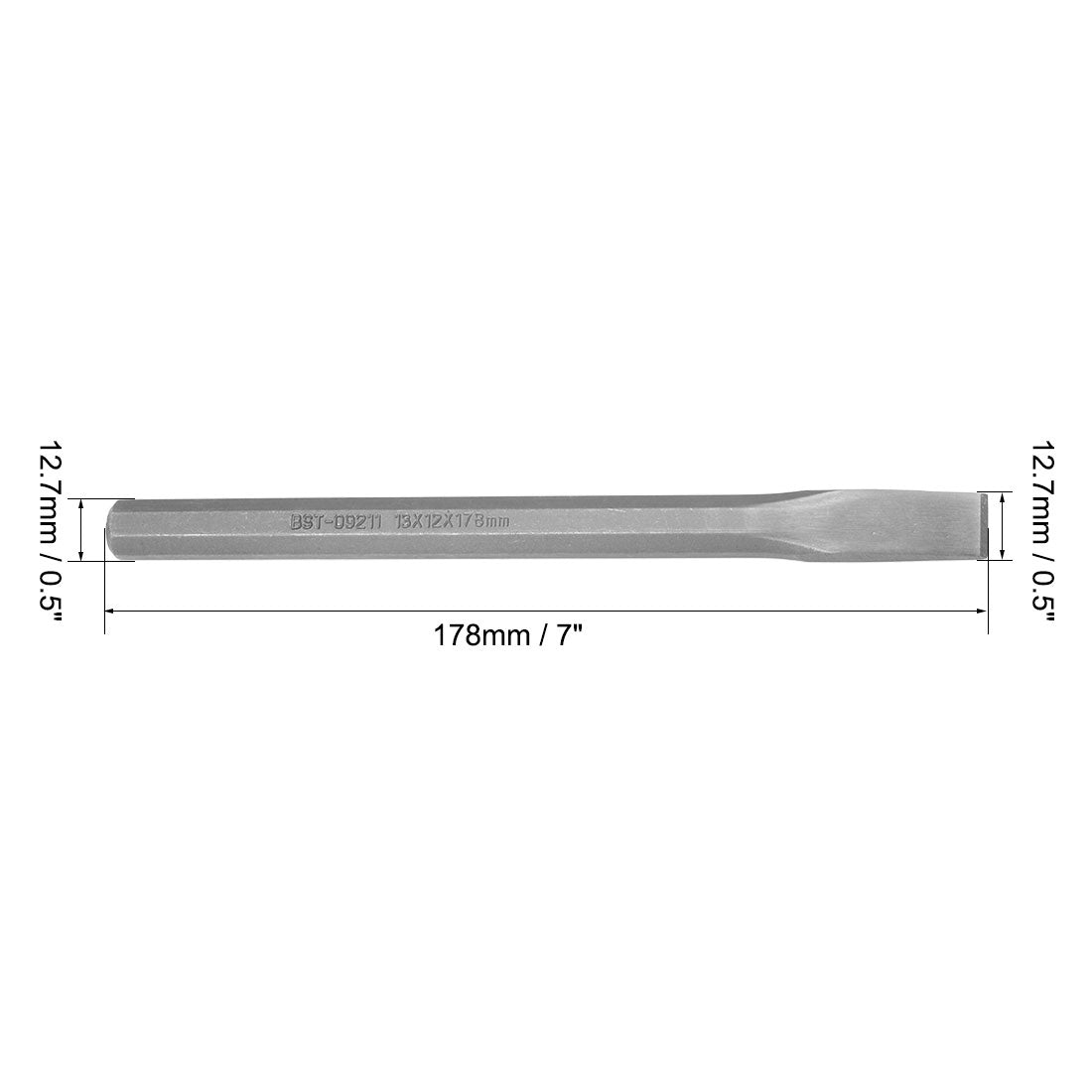 Harfington Flat Chisel Cr-V Steel Octagonal Shank for Demolishing Masonry Carving Concrete Breaker
