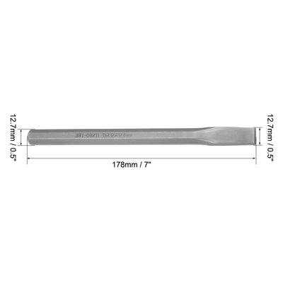 Harfington Flat Chisel Cr-V Steel Octagonal Shank for Demolishing Masonry Carving Concrete Breaker