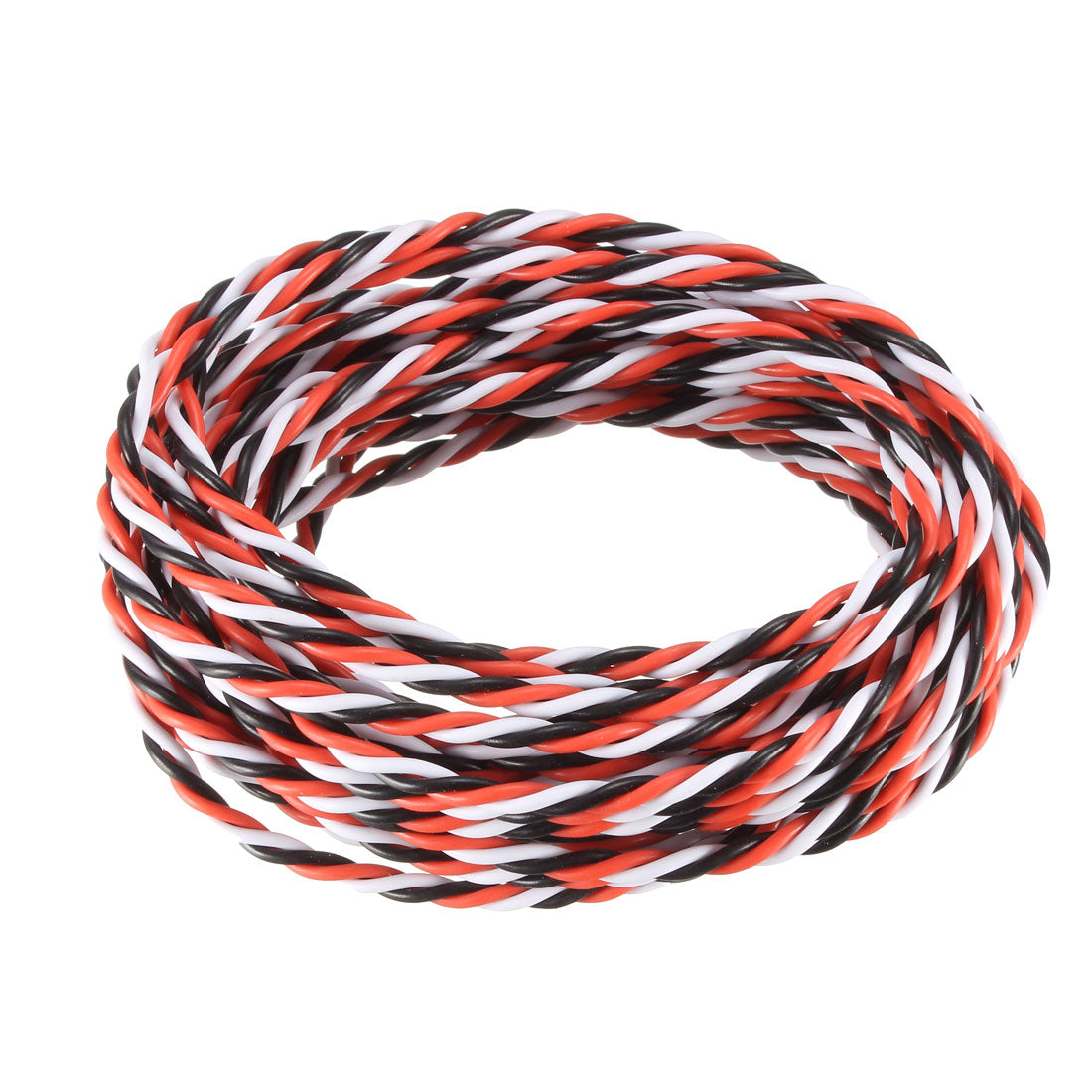 Harfington 13FT/4Meters 28AWG Servo Wire 3Pin Line for JR Futaba Twist Extension Cable 30 Core Black/Red/White