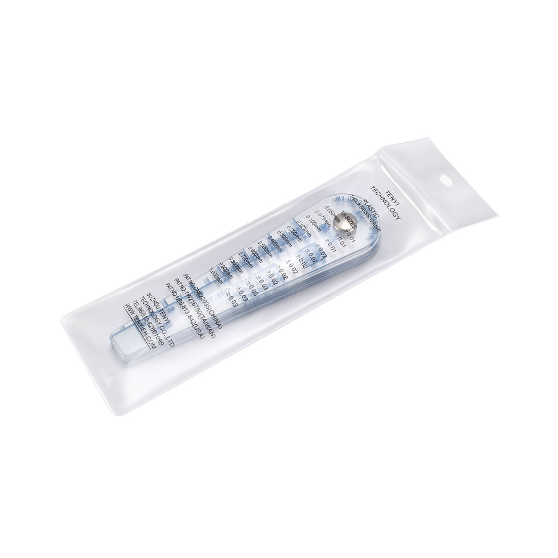 Harfington Metric Thickness Feeler Gauge 0.05-1mm 13 Blade Plastic Measuring Tool for Gap Width