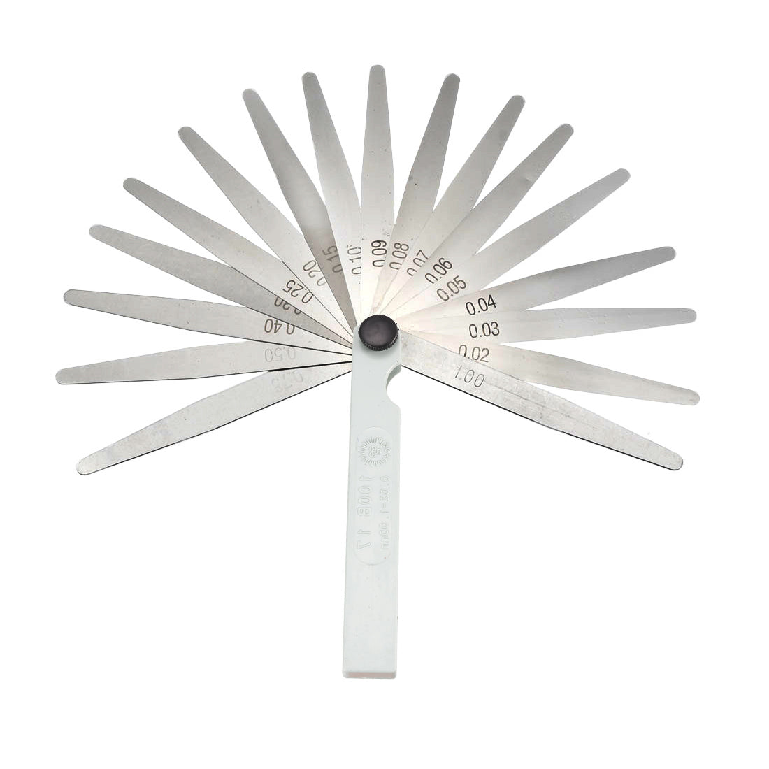 Harfington Metric Thickness Feeler Gauge 0.02-1.00mm 17 Blade Measuring Tool for Gap Width Mn Steel