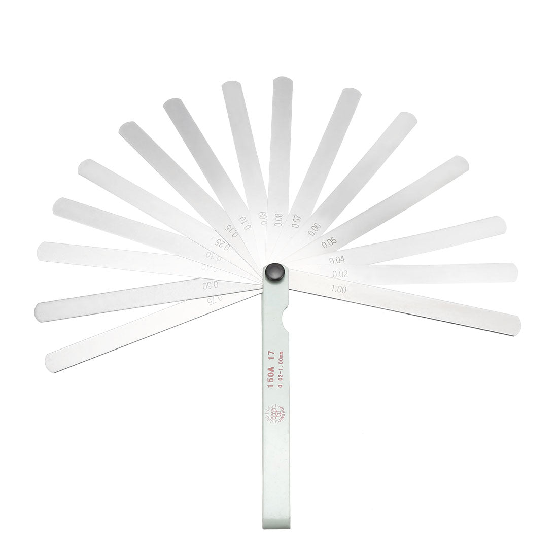 Harfington Metric Thickness Feeler Gauge 0.02-1.0mm 17 Blade Measuring Tool for Gap Width Mn Steel