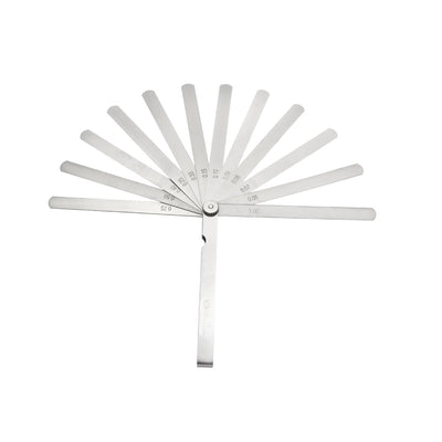 Harfington Metric Thickness Feeler Gauge 0.05-1.0mm 14 Blades Mn Steel Measuring Tool for Gap Width