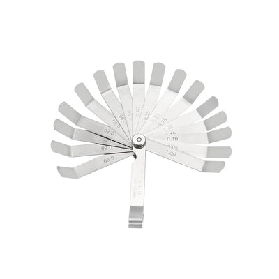 Harfington Metric Thickness Feeler Gauge 0.05-1.00mm 16 Blades Mn Steel Measuring Tool for Width Gap