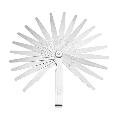 Harfington Metric Thickness Feeler Gauge 0.05-1mm 20 Blades Mn Steel Measuring Tool for Gap Width
