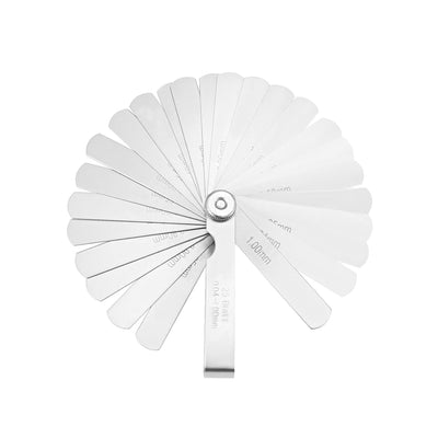 Harfington Metric Thickness Feeler Gauge 0.04-1mm 25 Blade Mn Steel Measuring Tool for Gap Width
