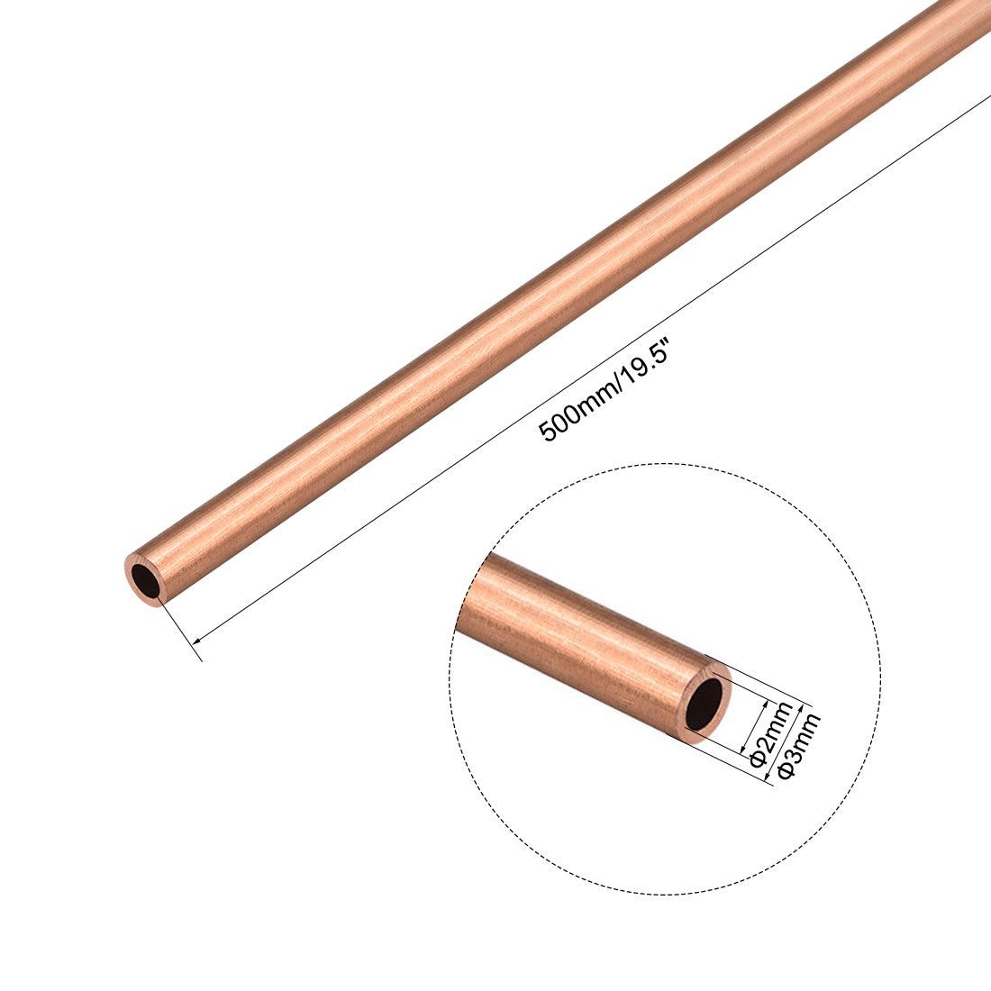uxcell Uxcell Copper Round Tube Pipe
