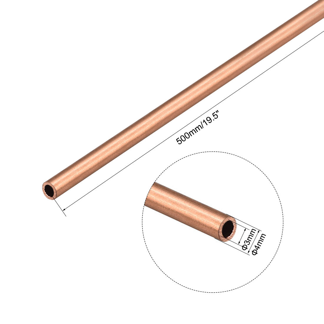uxcell Uxcell Copper Round Tube Pipe