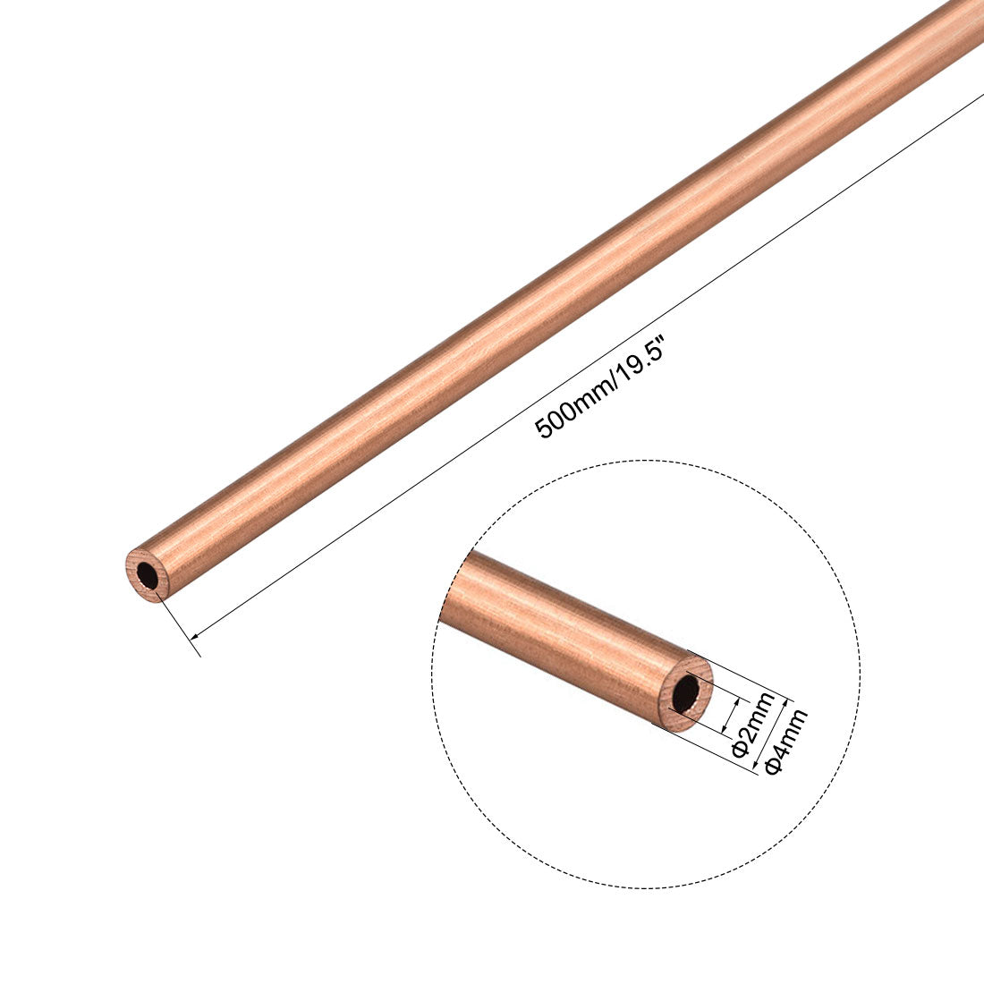 uxcell Uxcell Copper Round Tube Pipe