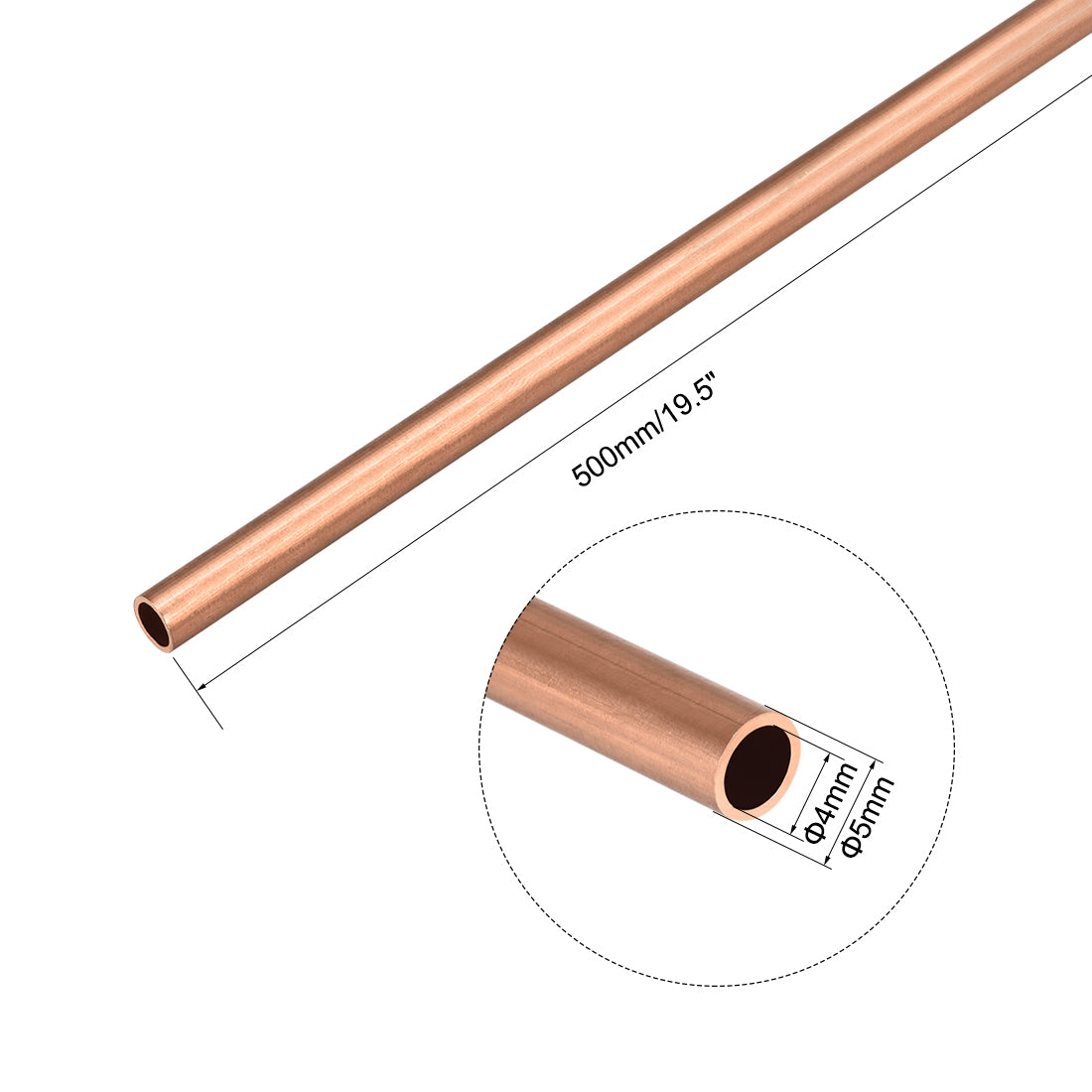 uxcell Uxcell Copper Round Tube Pipe