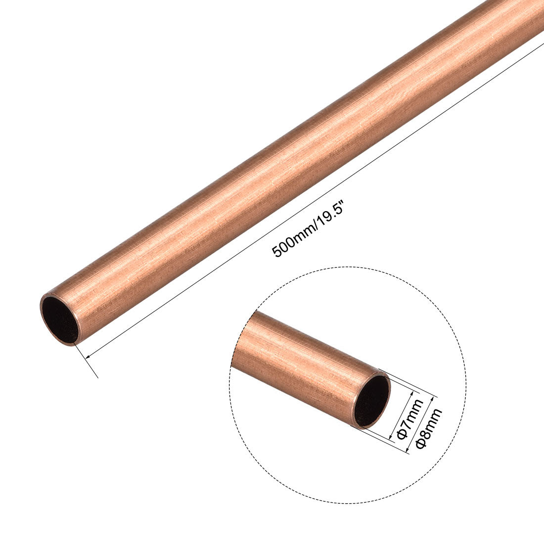 uxcell Uxcell Copper Round Tube Pipe