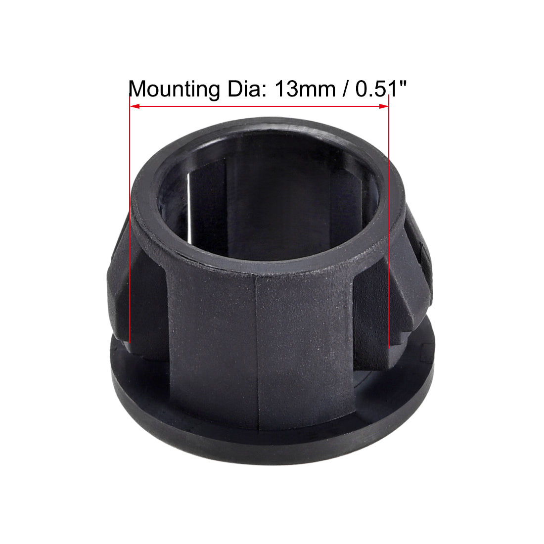 Harfington 13mm Mounted Dia Snap in Cable Hose Bushing Grommet Protector Black 50pcs