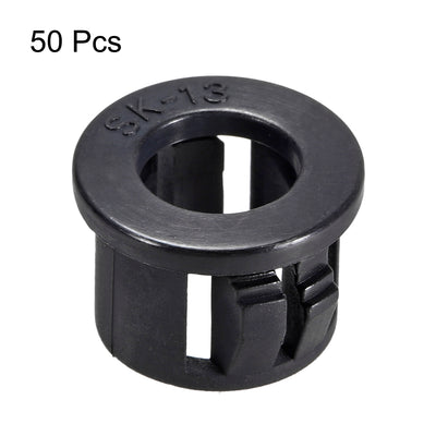 Harfington 13mm Mounted Dia Snap in Cable Hose Bushing Grommet Protector Black 50pcs
