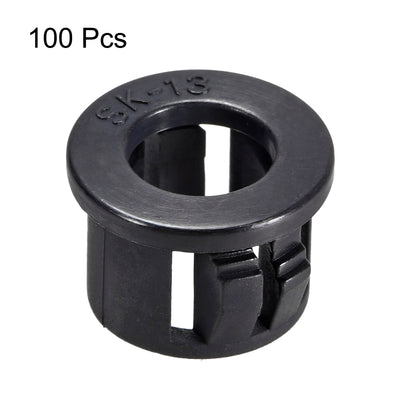 Harfington 13mm Mounted Dia Snap in Cable Hose Bushing Grommet Protector Black 100pcs