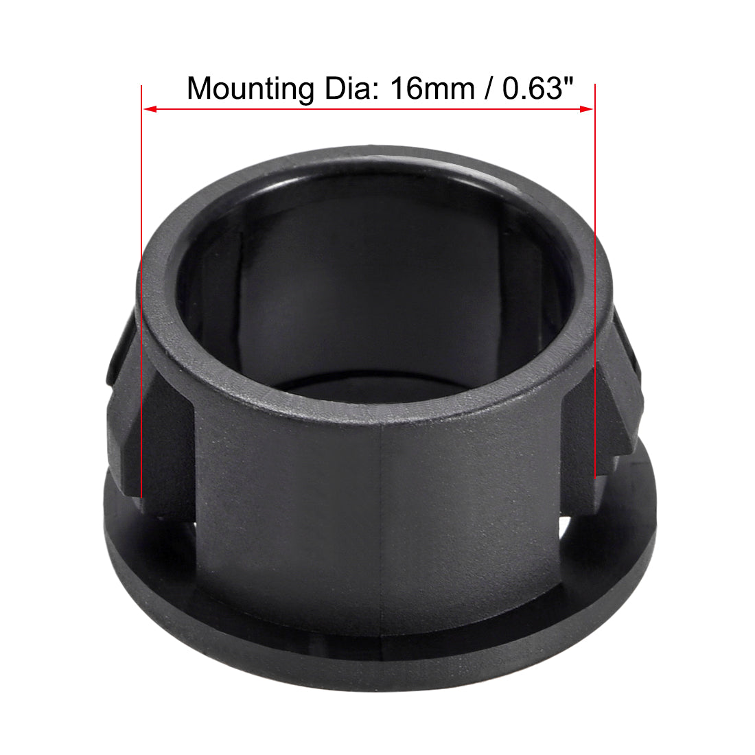 Harfington 16mm Mounted Dia Snap in Cable Hose Bushing Grommet Protector Black 5pcs