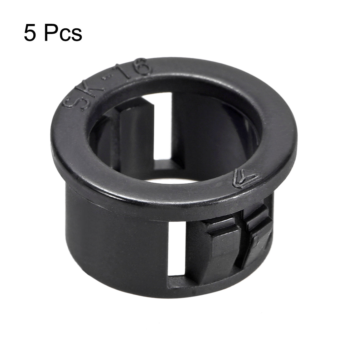 Harfington 16mm Mounted Dia Snap in Cable Hose Bushing Grommet Protector Black 5pcs