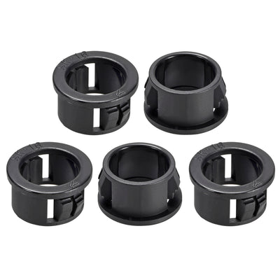 Harfington 16mm Mounted Dia Snap in Cable Hose Bushing Grommet Protector Black 5pcs