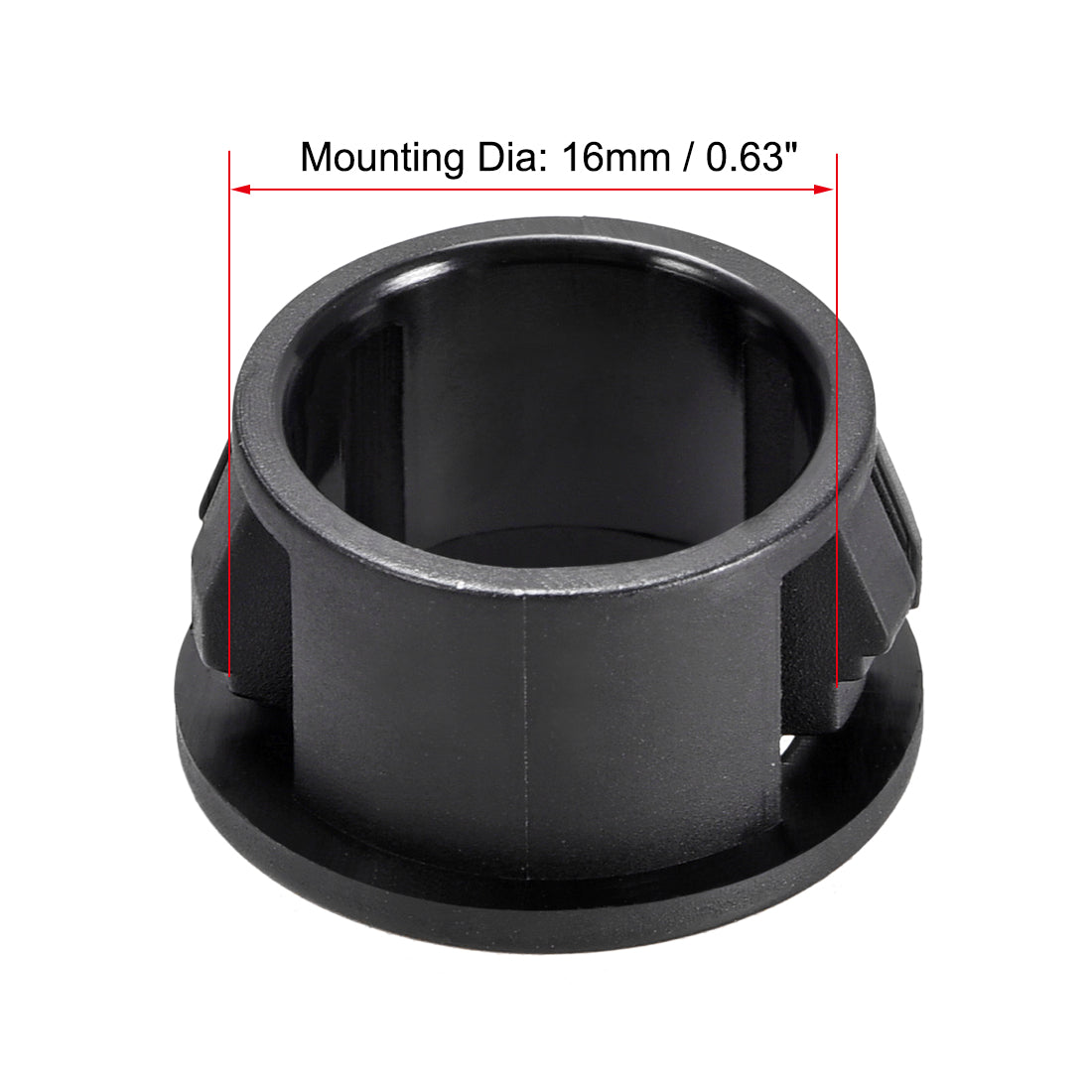 Harfington 16mm Mounted Dia Snap in Cable Hose Bushing Grommet Protector Black 3pcs