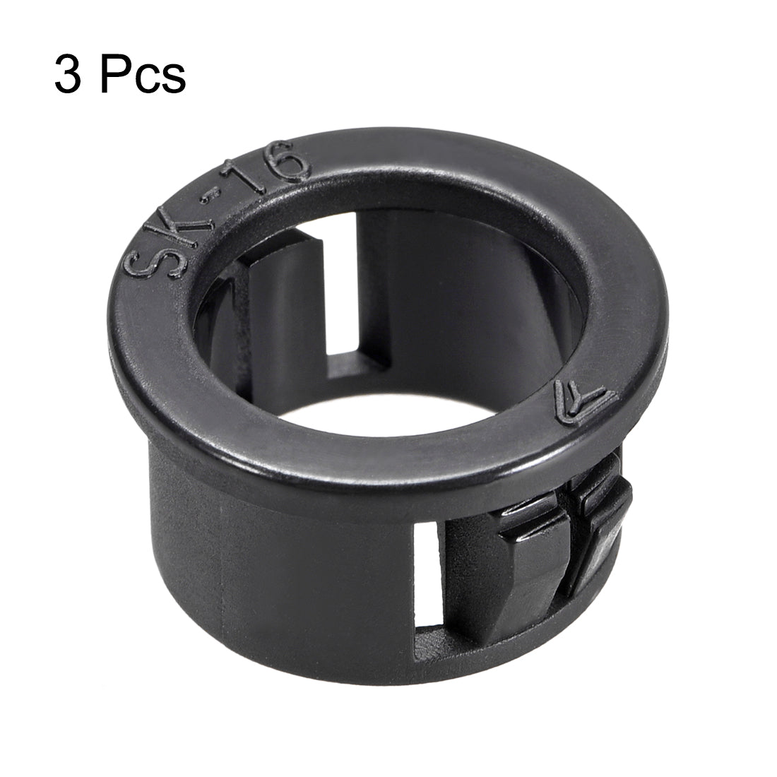 Harfington 16mm Mounted Dia Snap in Cable Hose Bushing Grommet Protector Black 3pcs