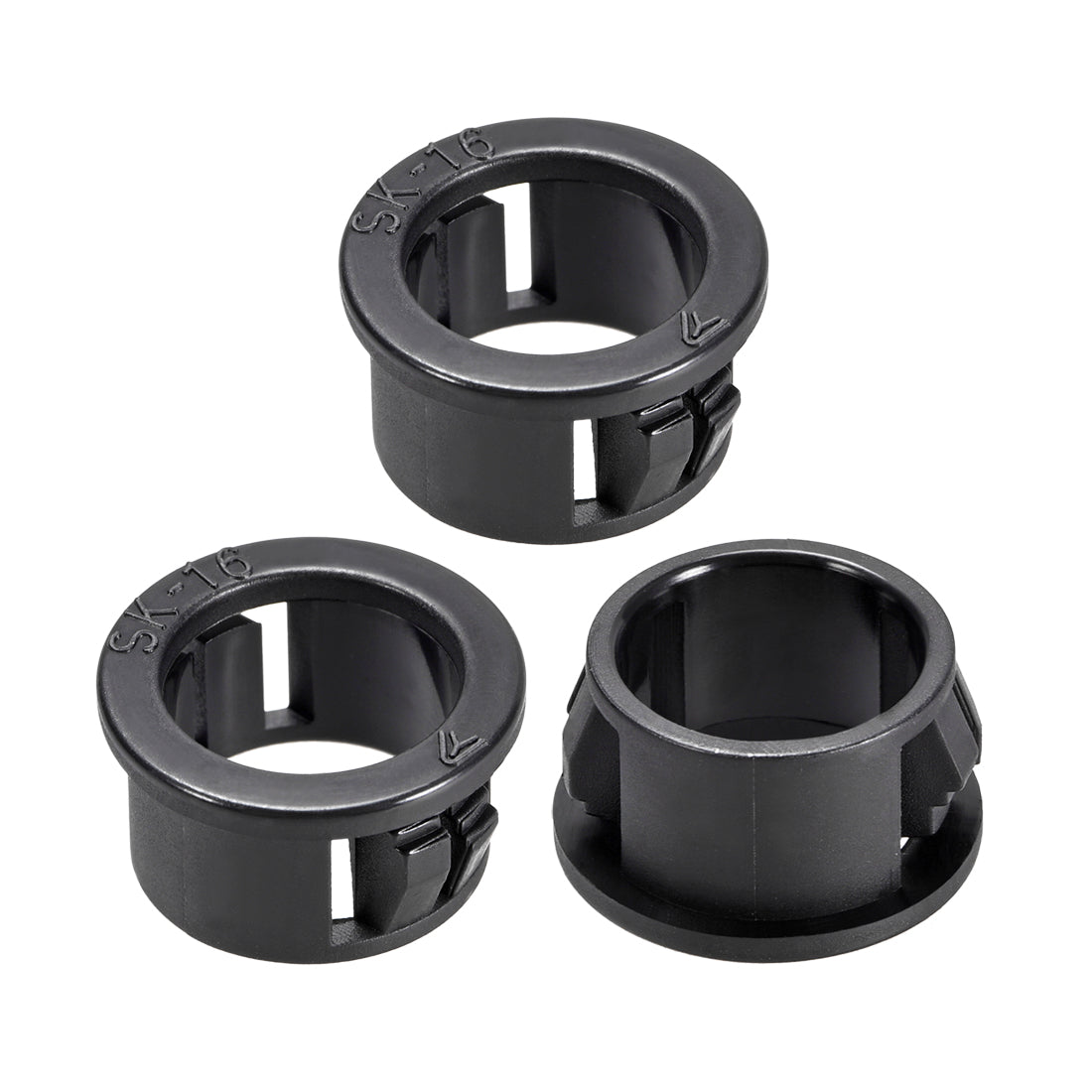 Harfington 16mm Mounted Dia Snap in Cable Hose Bushing Grommet Protector Black 3pcs