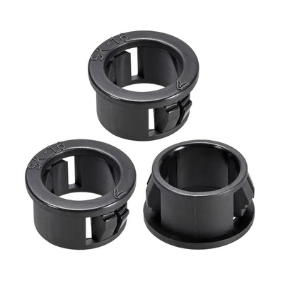 Harfington 16mm Mounted Dia Snap in Cable Hose Bushing Grommet Protector Black 3pcs