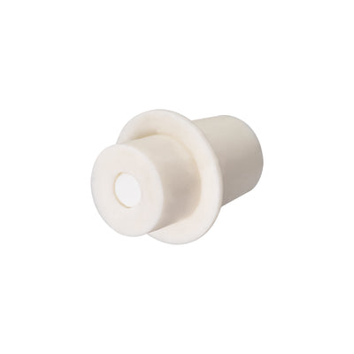 Harfington 18-22mm Beige Drilled Silicone Stopper Plugs for Flask Test Tube Stopper