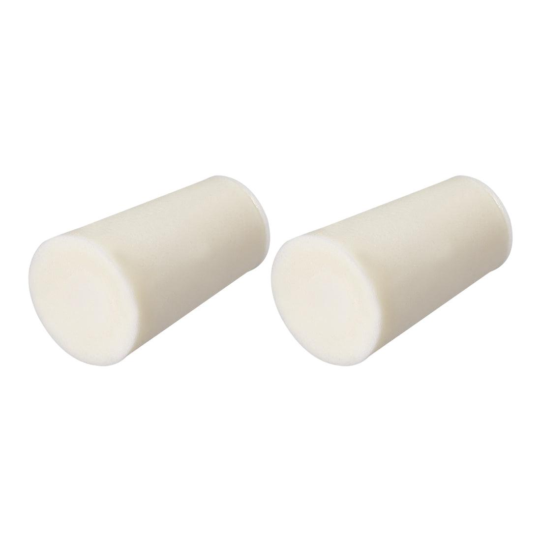 Harfington 15-19mm Beige Drilled Silicone Stopper Plugs for Flask Test Tube Stopper 2pcs