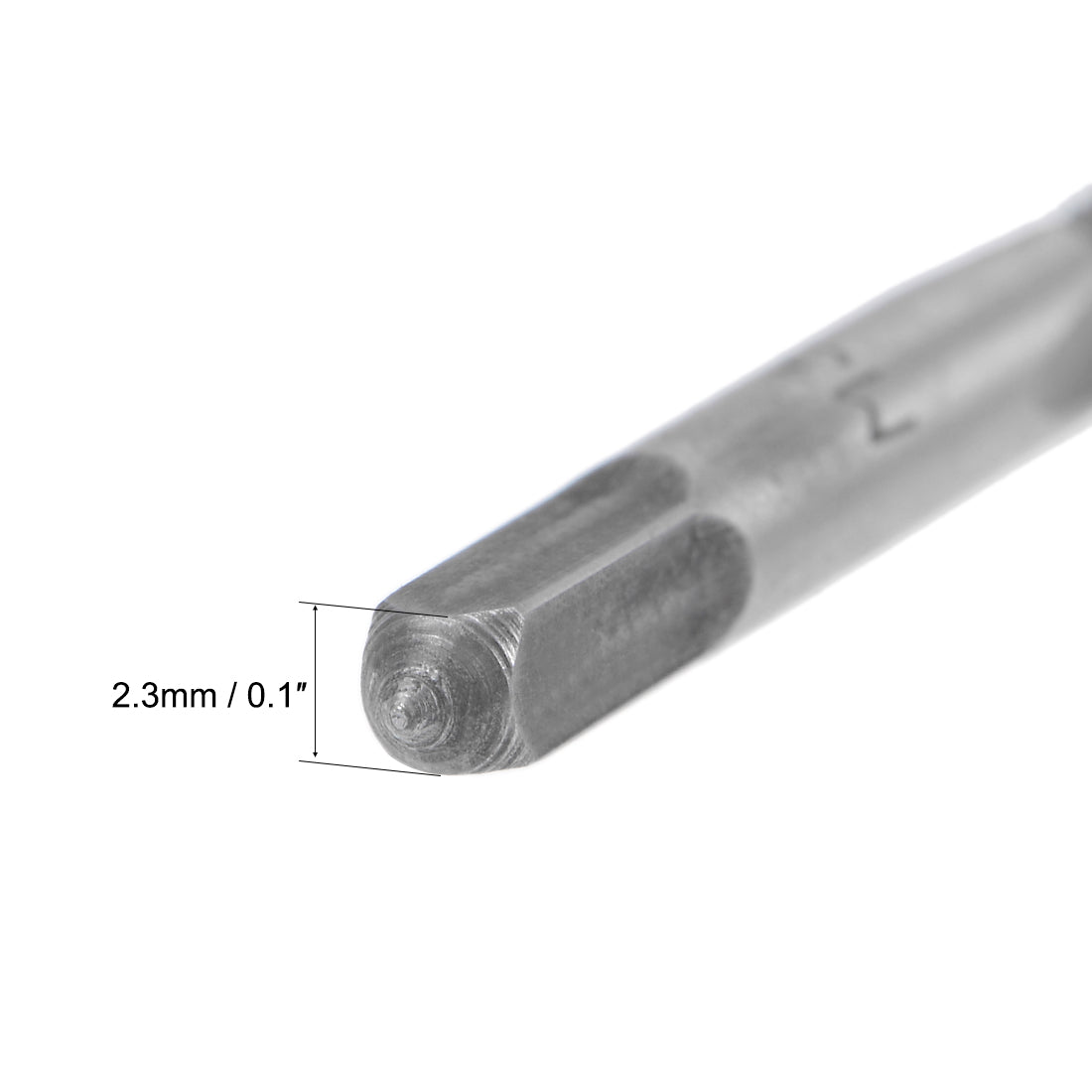 Harfington Metric Hand Tap M3 Thread 0.5 Pitch 3 Straight Flutes H2 High Speed Steel 5 Pairs