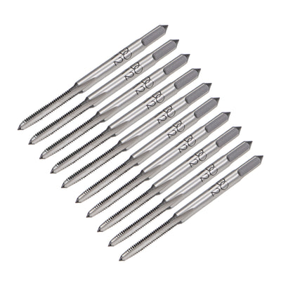 Harfington Metric Hand Tap M2 Thread 0.4 Pitch 3 Straight Flutes High Speed Steel 5 Pairs