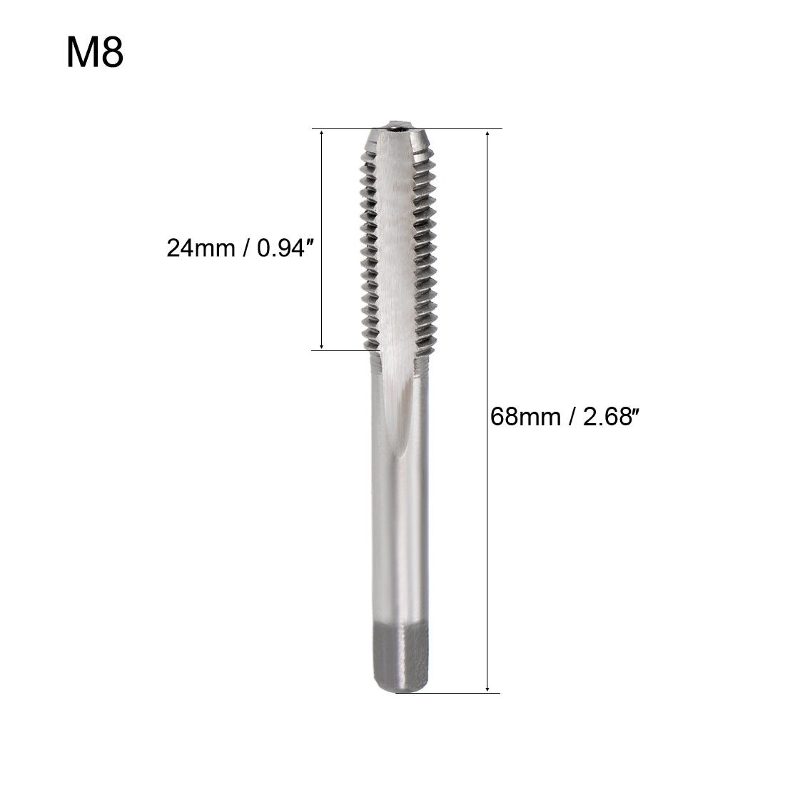 Harfington Metric Hand Tap 3 Straight Flutes High Speed Steel 5 Pairs