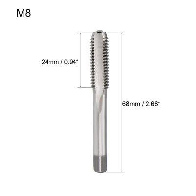 Harfington Metric Hand Tap 3 Straight Flutes High Speed Steel 5 Pairs
