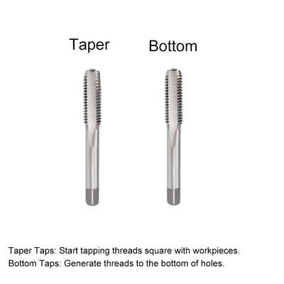 Harfington Metric Hand Tap 3 Straight Flutes High Speed Steel 5 Pairs