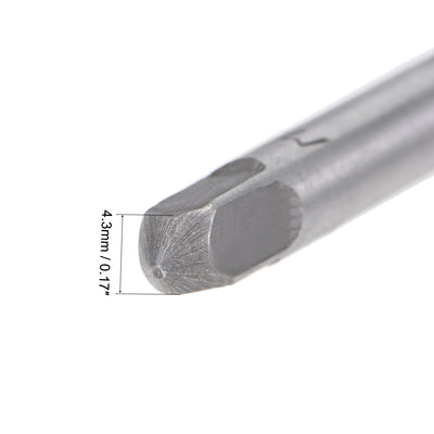 Harfington Metric Hand Tap M6 Thread 1 Pitch 3 Straight Flutes High Speed Steel 5 Pairs