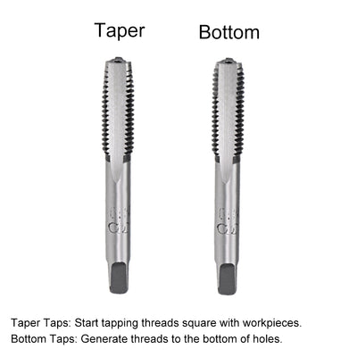 Harfington Metric Hand Tap 3 Straight Flutes High Speed Steel 5 Pairs