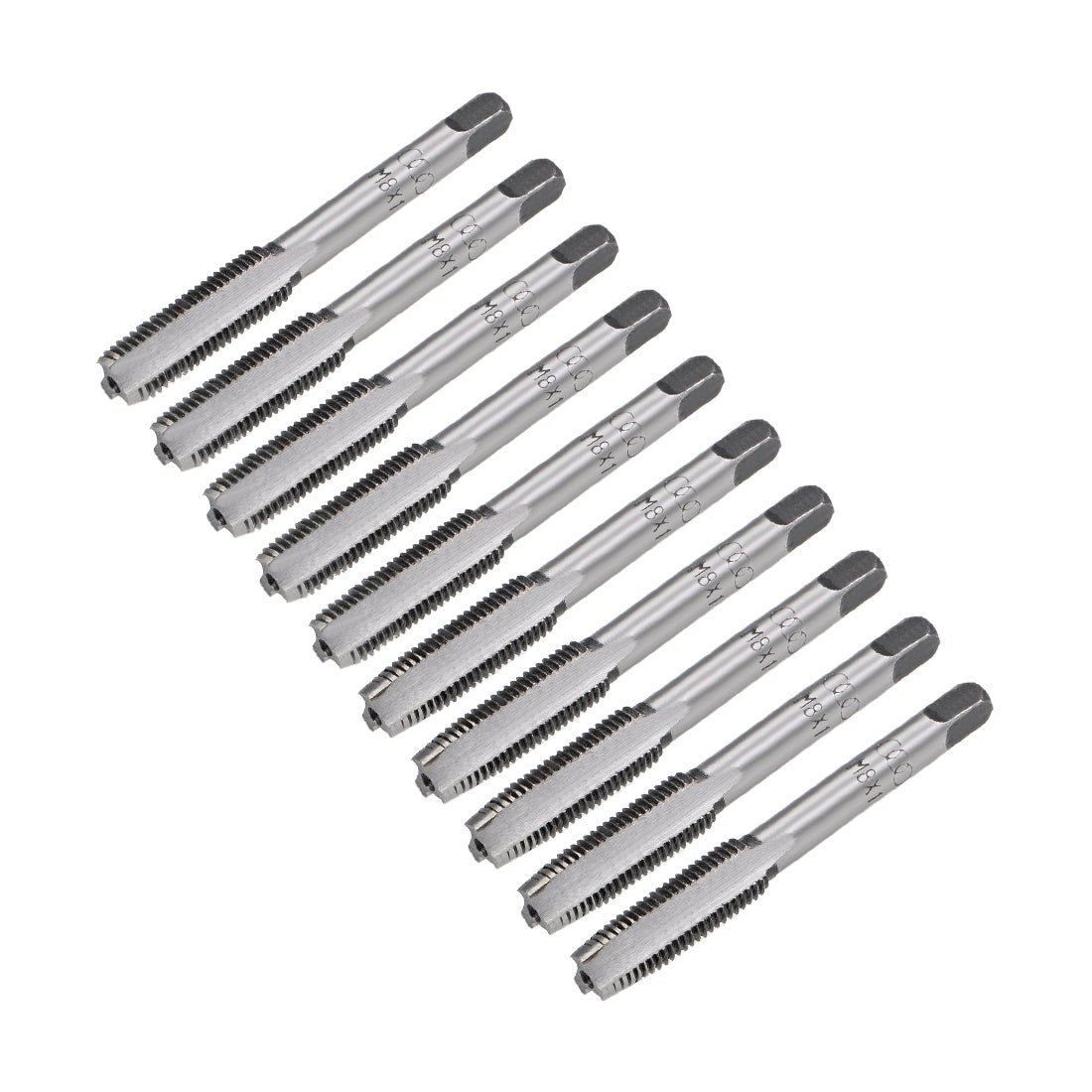 Harfington Metric Hand Tap 3 Straight Flutes High Speed Steel 5 Pairs