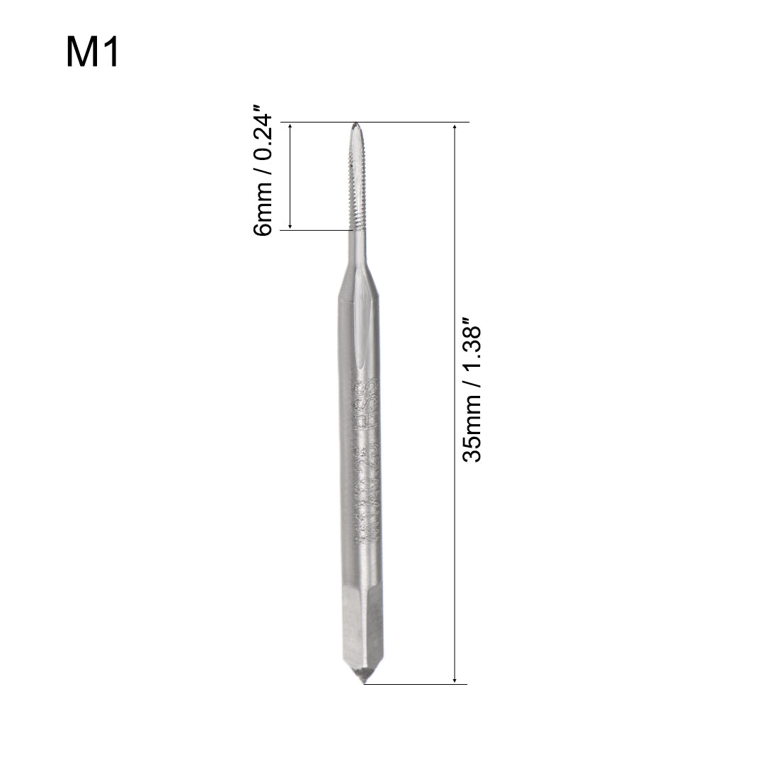 Harfington Metric Machine Tap 3 Straight Flutes High Speed Steel 10pcs