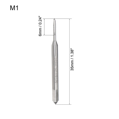 Harfington Metric Machine Tap 3 Straight Flutes High Speed Steel 10pcs