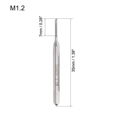 Harfington Metric Machine Tap 3 Straight Flutes High Speed Steel 10pcs