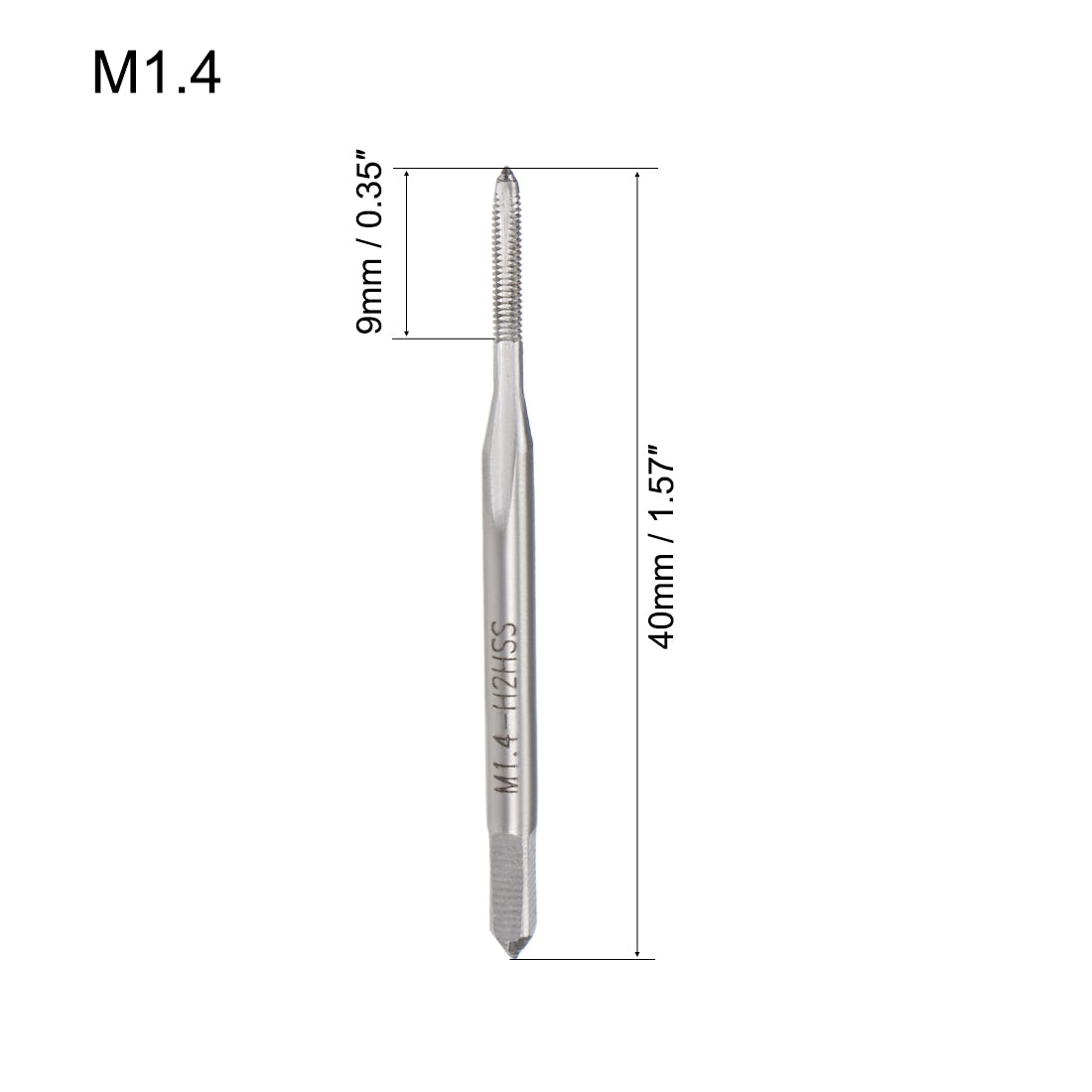 Harfington Metric Machine Tap 3 Straight Flutes High Speed Steel 10pcs