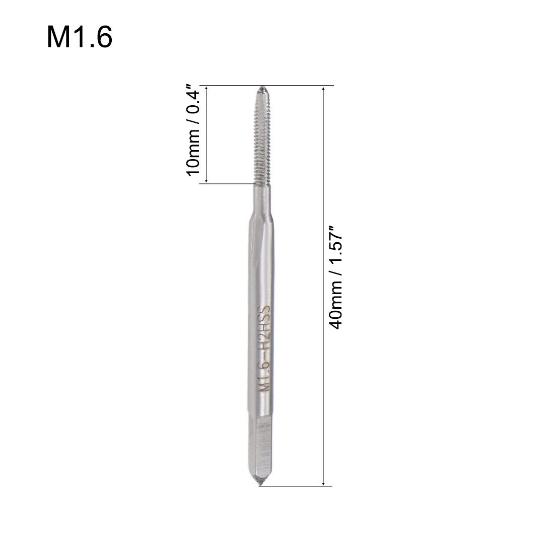 Harfington Metric Machine Tap 3 Straight Flutes High Speed Steel 10pcs